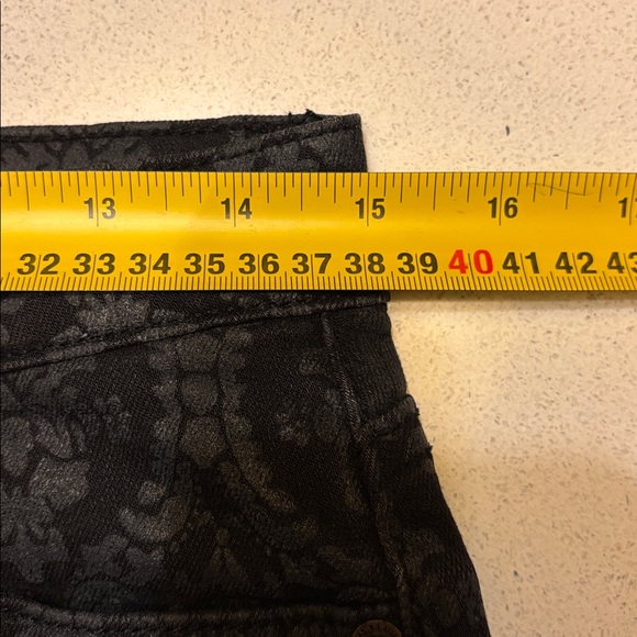 Current/Elliott The Ankle Skinny Black Brocade 26 - Picture 11 of 16